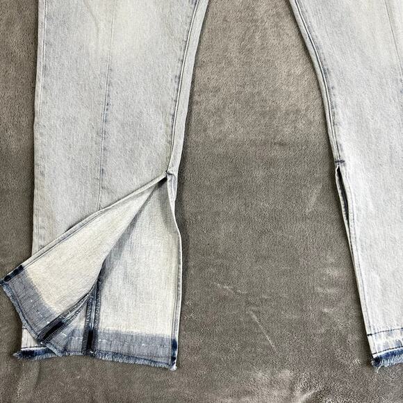 Pistola Revolve Alexa Jeans Women's 31 High Rise Flare Raw Split Hem NWT - Picture 8 of 14